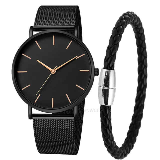 Ultra-Thin Magnetic Mesh Sport Watch - BuySmart