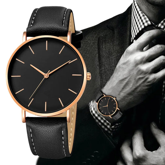 Simple Leather Men's Luxury Watches - BuySmart