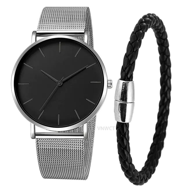 Ultra-Thin Magnetic Mesh Sport Watch - BuySmart