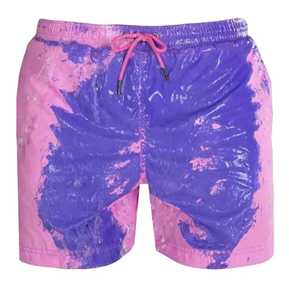 Men's Color-Changing Beach Shorts - Quick Dry Swim Trunks - BuySmart