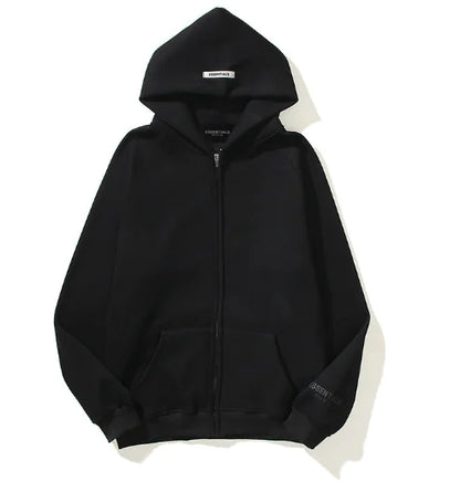 Plain Zip-Up Hoodie - BuySmart